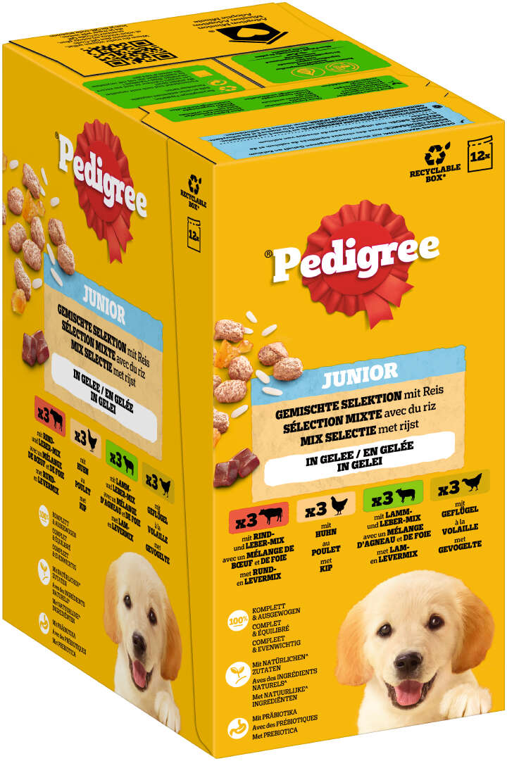 Pedigree Hunde-Nassfutter Junior in Gelee Selektion